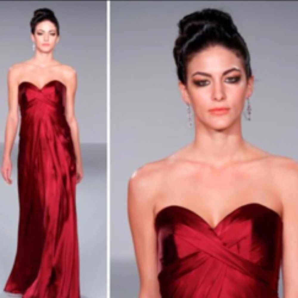 Priscilla of Boston satin organza dress